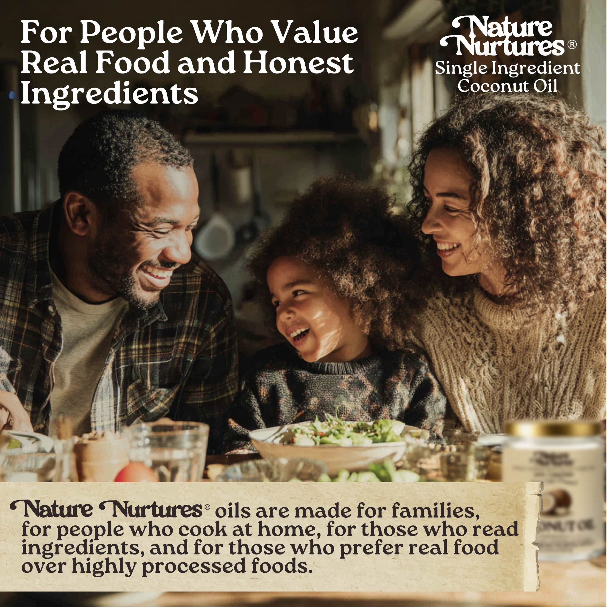 It comes back to the table, for people who value real food and honest ingredients, for families who cook at home, read labels, and choose real over highly processed, where single ingredient coconut oil becomes part of everyday meals made with intention, the kind of meals that stay in memory longer than expected.