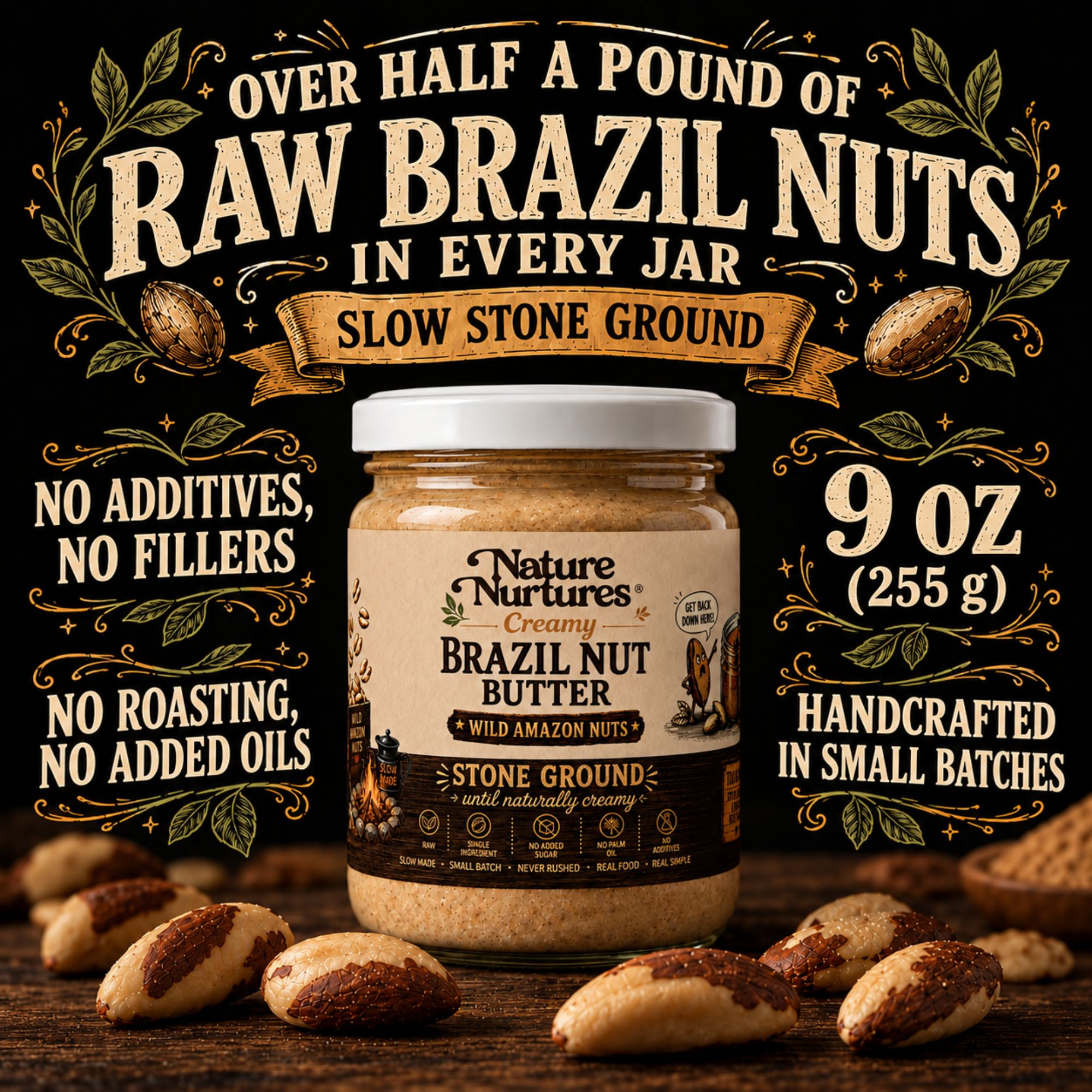 Brazil Nut Butter, 9 oz (255 g)
