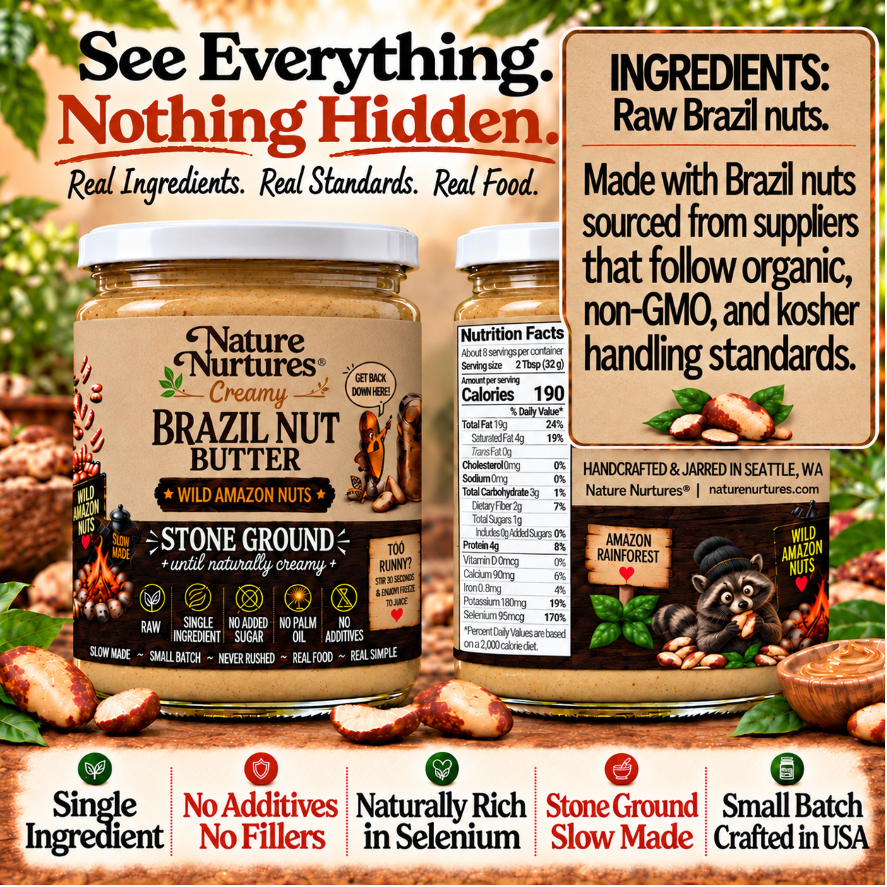 Brazil Nut Butter, 9 oz (255 g)