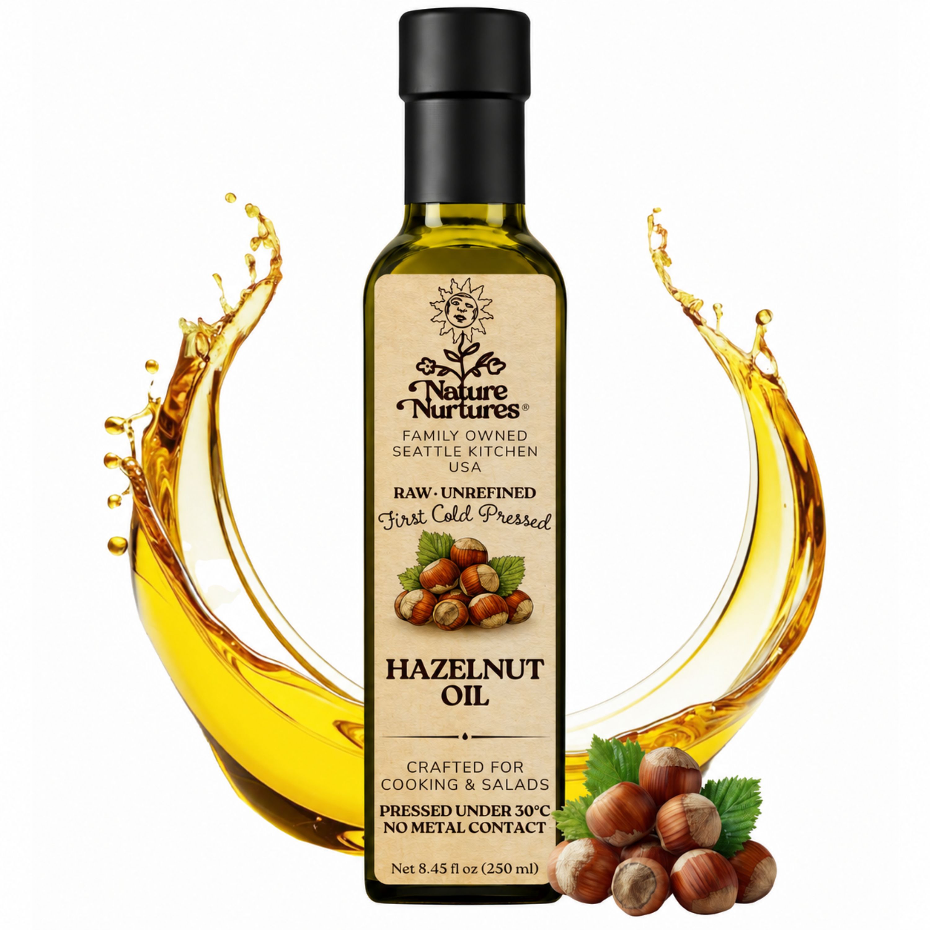 Hazelnut Oil for Cooking, Desserts &amp; Drizzling