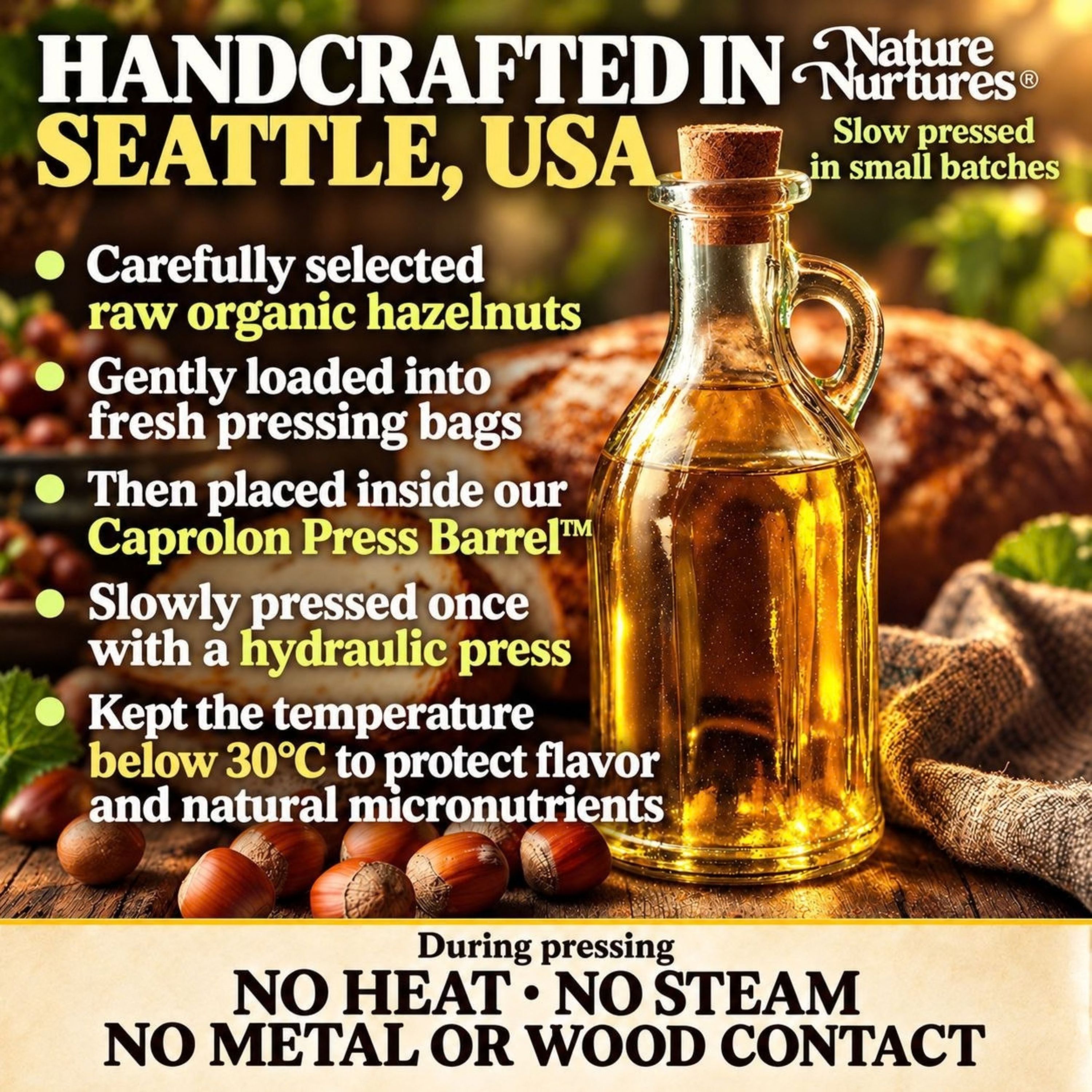 Hazelnut Oil for Cooking, Desserts &amp; Drizzling