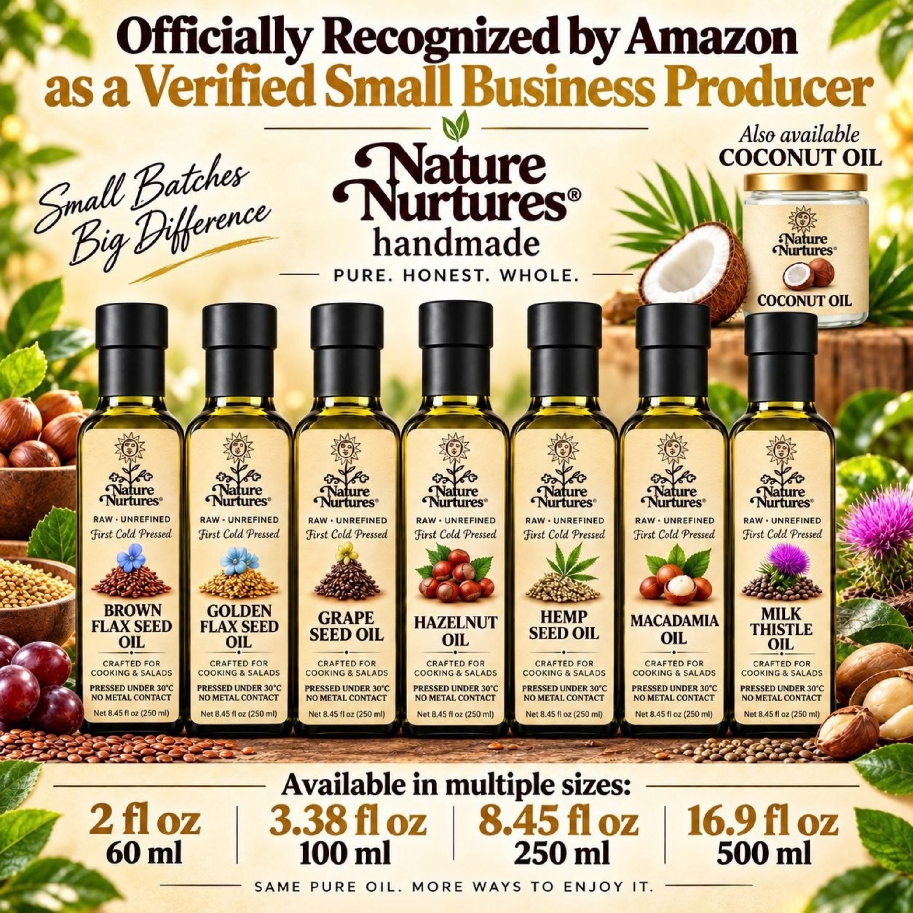 Hazelnut Oil for Cooking, Desserts &amp; Drizzling